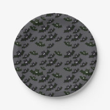 Vampire Bats - Halloween - Dessert Paper Plates