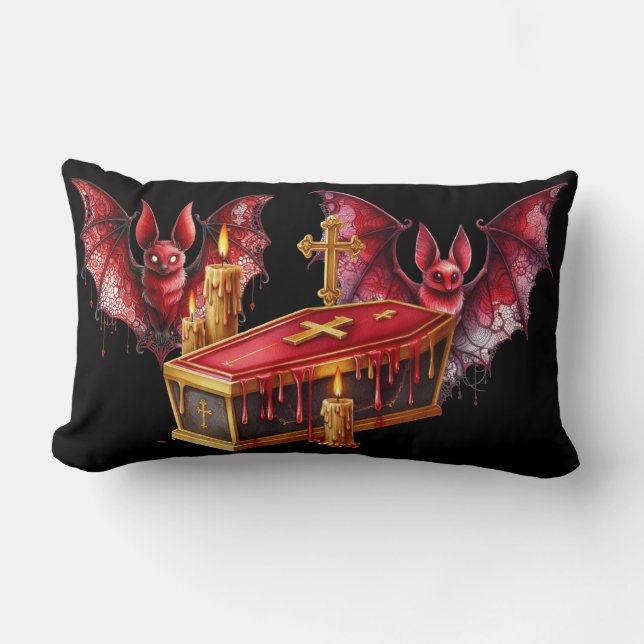 Vampire Bats Lumbar Cushion (Front)