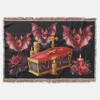 Vampire Bats Throw Blanket