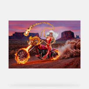 VAMPIRE BIKER REBEL BABES ACRYLIC SIGN