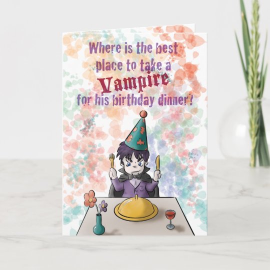 Vampire Birthday Card | Zazzle.co.uk