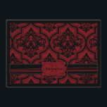 Vampire Birthday Card<br><div class="desc">Gothic birthday theme and vintage-look damask print.</div>