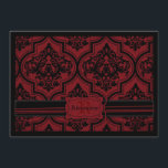 Vampire Birthday Card<br><div class="desc">Gothic birthday theme and vintage-look damask print.</div>