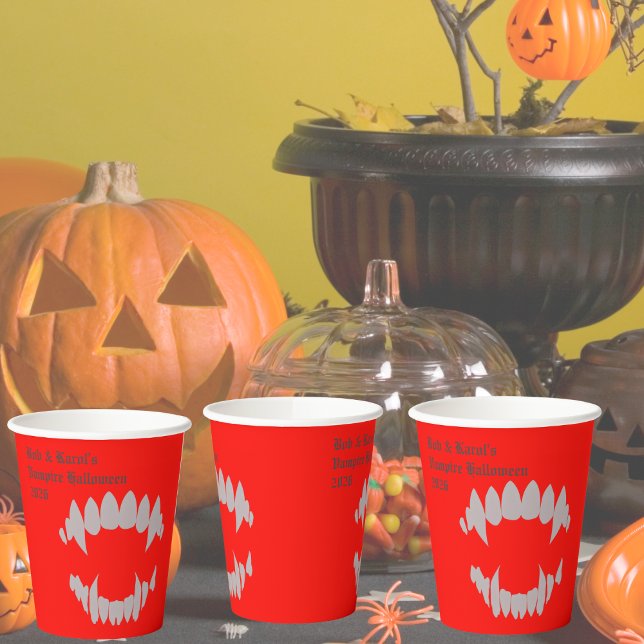 Vampire Bite Halloween Party Paper Cups (Vampire Bite Halloween Party Paper Cups)
