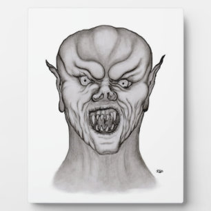 Vampire black and white Design Plaque
