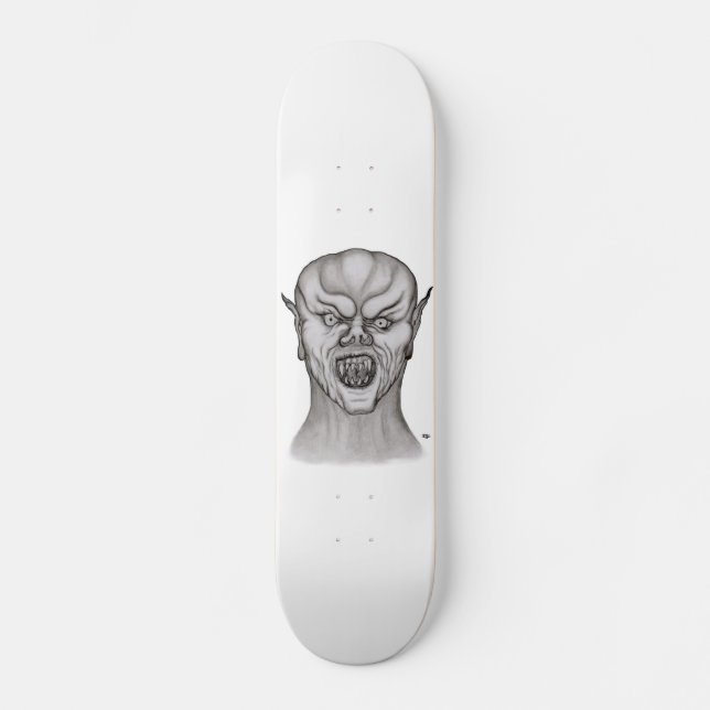 Vampire black and white Design Skateboard (Front)