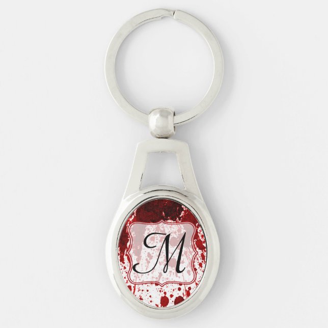Vampire Blood Dripping Pool Crimson Red Key Chain (Front)