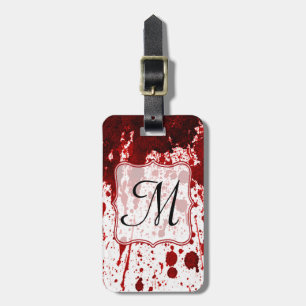 Vampire Blood Dripping Pool Monogram Luggage Tag