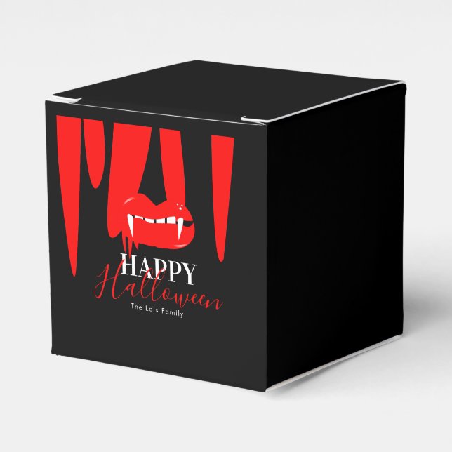 Vampire Blood Lips Halloween Birthday Party    Favour Box (Front Side)