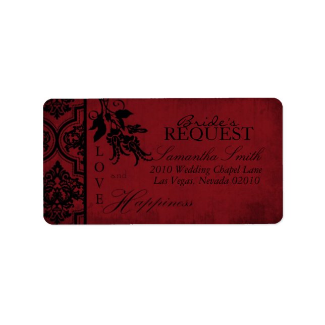 Vampire Bride Address Label C (Front)