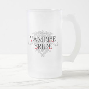 Vampire Bride Frosted Glass Beer Mug