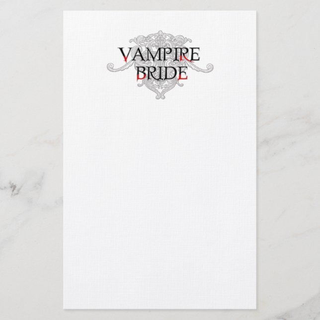 Vampire Bride Stationery (Front)