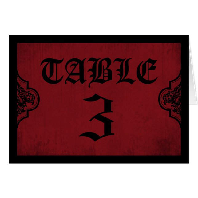 Vampire Bride Table Card (Front Horizontal)