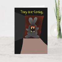 Vampire Bunny at Door