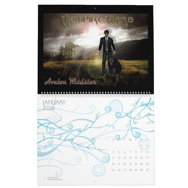 Vampire Calander Calendar (Jan 2026)
