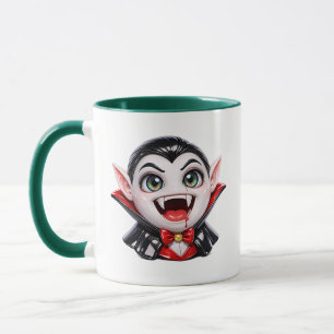 Vampire Cartoon Cute Chibi Character Spooky Mug