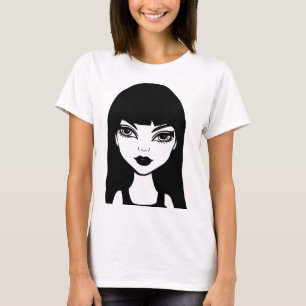 Vampire Cartoon Girl Original Art Drawing  T-Shirt