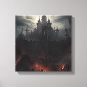 Vampire Castle Shining  Canvas Print