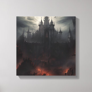 Vampire Castle Shining Canvas Print
