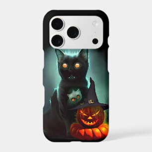 Vampire Cat and Wizard Pumpkin Halloween Surreal