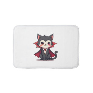 Vampire Cat – Cute Halloween Pet Tee Bath Mat