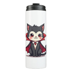 Vampire Cat � Cute Halloween Pet Tee Thermal Tumbler