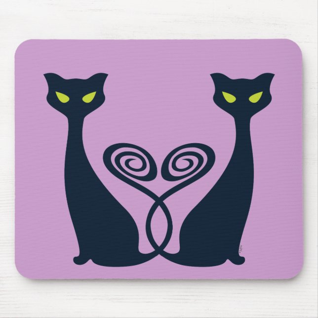 Vampire Cat Duo Mouse Mat (Front)