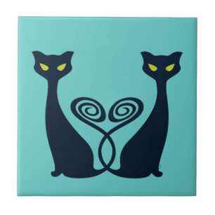 Vampire Cat Duo Tile