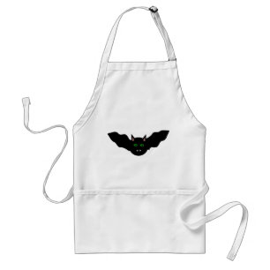 Vampire Cat Faced Bat Halloween Cooking Apron