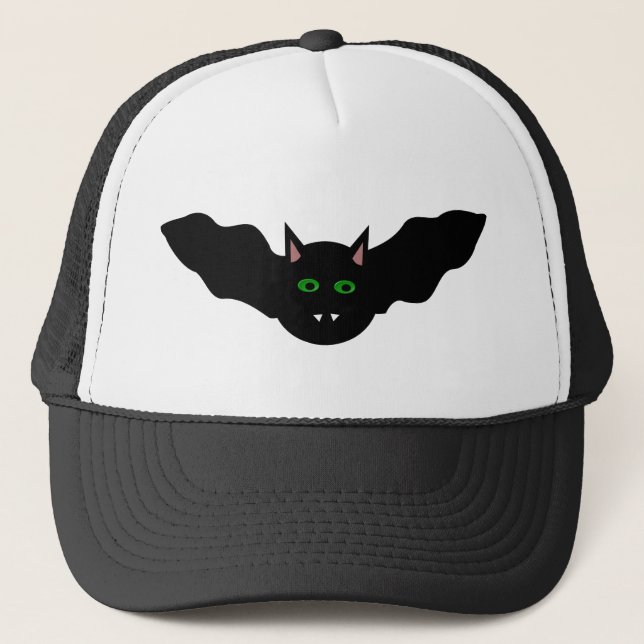 Vampire Cat Faced Bat Halloween Hat (Front)