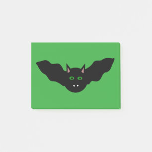 Vampire Cat Faced Bat Halloween Post it notes Pad
