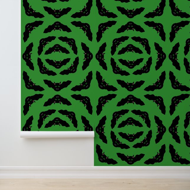 Vampire Cat Faced Bat Halloween Wallpaper (Application)