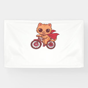 Vampire Cat on Halloween Bike Ride – Cute Spooky K Banner