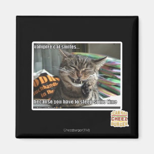 vampire cat smiles magnet