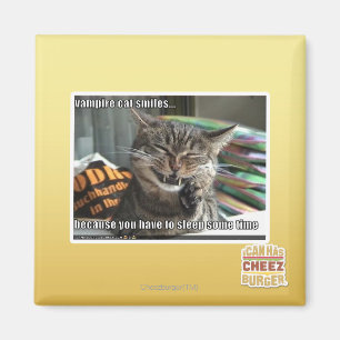 vampire cat smiles magnet
