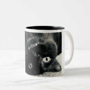 Vampire Cat Two-Tone Coffee Mug