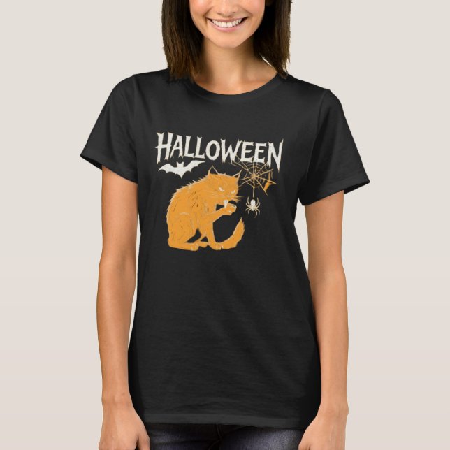Vampire Cat's Halloween Classic T-Shirt (Front)