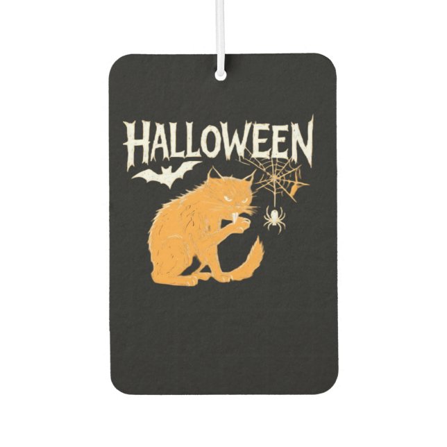 Vampire Cat's Halloween Classic T-Shirt Car Air Freshener (Front)