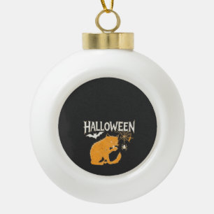 Vampire Cat's Halloween Classic T-Shirt Ceramic Ball Christmas Ornament