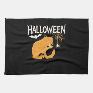 Vampire Cat's Halloween Classic T-Shirt Tea Towel