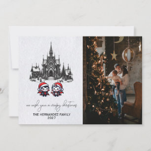 Vampire Christmas Village Holiday Card