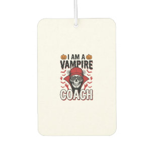 Vampire Coach Halloween Skull Vintage Shirt Design Car Air Freshener