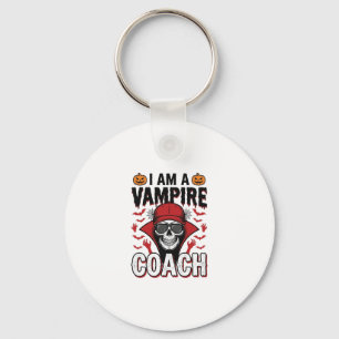 Vampire Coach Halloween Skull Vintage Shirt Design Key Ring