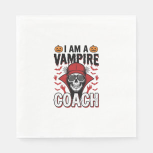 Vampire Coach Halloween Skull Vintage Shirt Design Napkin