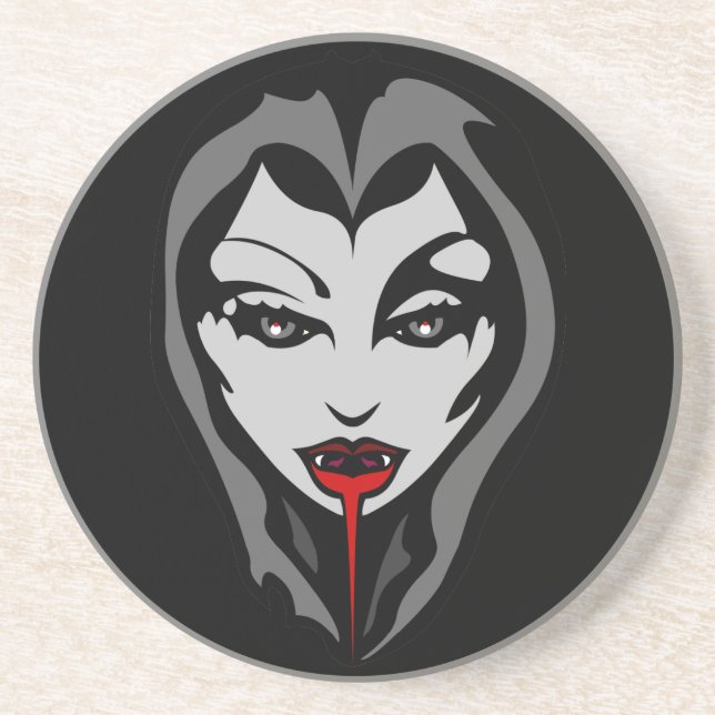 Vampire Coaster Cute Halloween Vampire Girl Decor (Front)