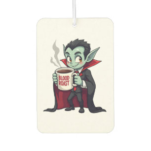Vampire Coffee Lover � Spooky Latte Shirt Car Air Freshener