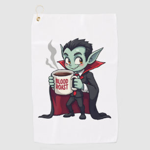 Vampire Coffee Lover – Spooky Latte Shirt Golf Towel