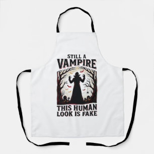 Vampire Costume Shirt Funny Halloween Human Disgui Apron