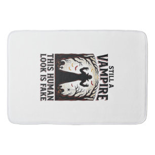 Vampire Costume Shirt Funny Halloween Human Disgui Bath Mat
