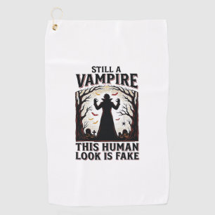 Vampire Costume Shirt Funny Halloween Human Disgui Golf Towel